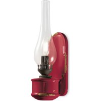 Wandleuchte Handarbeit Glas H: 33 cm Bordeaux Shabby Antik von Ferroluce