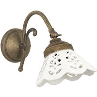 Wandleuchte Keramik Messing H: 15,5 cm schwenkbar E14 von Giovanni Battista