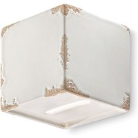 Wandleuchte Keramik Weiß Shabby Antik G9 eckig Vintage Wandleuchte Keramik Weiß Shabby Antik G9 eckig Vintage von Ferroluce