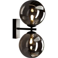 Wandleuchte Metall Glas Schwarz Rauchgrau G9 2-flammig Wandleuchte Metall Glas Schwarz Rauchgrau G9 2-flammig von Eco-Light
