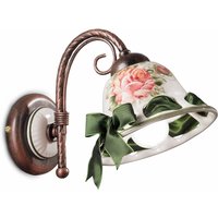 Wandleuchte Metall Keramik E14 17 cm hoch Landhausstil Wandleuchte Metall Keramik E14 17 cm hoch Landhausstil von Ferroluce