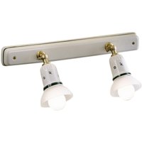 Wandleuchte Metall Keramik verstellbar E14 2-flammig von Ferroluce