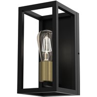 Wandleuchte Metall Schwarz Antik Messing H:30 cm E27 Wandleuchte Metall Schwarz Antik Messing H:30 cm E27 von Luminex