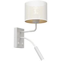 Wandleuchte Metall Weiß Gold E27 G9 Lesearm Schalter von Luminex