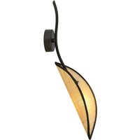 Wandleuchte Modern H: 51 cm drehbar Rattan Metall E27 von Emibig