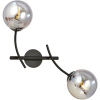 Wandleuchte Rauchglas Metall verstellbar E14 2-flammig Wandleuchte Rauchglas Metall verstellbar E14 2-flammig von Emibig