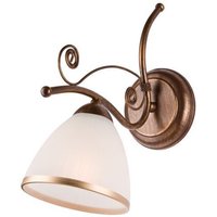 Wandleuchte Schirm Shabby Braun antik Metall von Lamkur