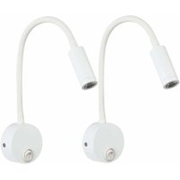 Wandleuchte Schlafzimmer, LED Wand-Leseleuchte, 2er Set Wandleuchten mit 3 Watt Schwanenhalsschalter für Kinderzimmer, Jugendzimmer Wandleuchte Schlafzimmer, LED Wand-Leseleuchte, 2er Set Wandleuchten mit 3 Watt Schwanenhalsschalter für Kinderzimmer, Jugendzimmer
