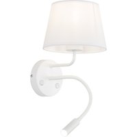 Wandleuchte Schwanenhals Schalter H: 50 cm Metall Stoff von TK Lighting