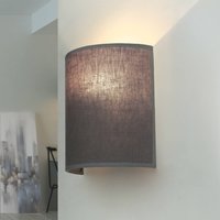 Wandleuchte Up Down Grau E27 indirekt Stoffschirm von Easylight