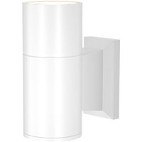 Wandleuchte außen Aluminium Glas 14,4 cm hoch IP54 Weiß von Maytoni