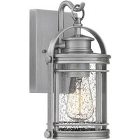 Wandleuchte außen E27 IP44 H: 28,9 cm Aluminium Glas von ELSTEAD