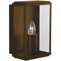 Wandleuchte außen E27 IP44 Rostbraun Glas Edelstahl BOX Wandleuchte außen E27 IP44 Rostbraun Glas Edelstahl BOX von Searchlight
