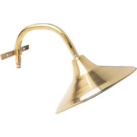 Wandleuchte außen Echt-Messing E27 IP23 B: 26 cm HYLOS von Andromeda
