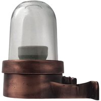 Wandleuchte außen Echt-Messing Glas E27 IP64 H: 15 cm von Andromeda