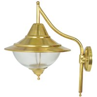 Wandleuchte außen Echt-Messing Glas H: 31 cm IP43 E27 von Andromeda