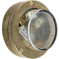 Wandleuchte außen Echt-Messing Glas Ø 14 cm IP64 G9 von Andromeda