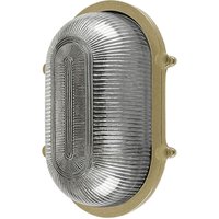 Wandleuchte außen Messing Glas 26 cm IP64 Maritim THERA von Andromeda