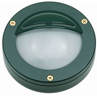 Wandleuchte außen Messing Glas G9 IP64 rund D: 14 cm Grün von Lido