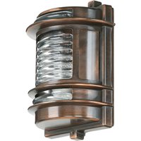 Wandleuchte außen Messing Glas IP64 E27 Kupfer antik von Lido Light Fixture Man. LTD