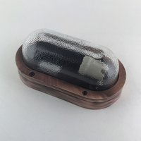 Wandleuchte außen Messing massiv Glas B: 23 cm IP64 E27 von Andromeda