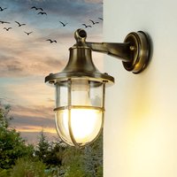Wandleuchte außen Messing massiv Glas IP64 E27 SANTORIN von Lido Light Fixture Man. LTD