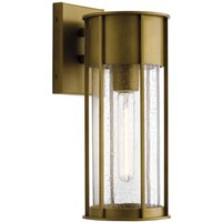 Wandleuchte außen Regenglas E27 IP44 Vintage in Messing antik von ELSTEAD