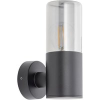 Wandleuchte außen Schwarz Rauchglas Aluminium IP44 E27 von Nowodvorski