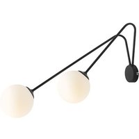 Wandleuchte blendarm Glas Metall Schwarz T:50 cm Kugeln Wandleuchte blendarm Glas Metall Schwarz T:50 cm Kugeln von ALDEX