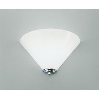 Wandleuchte in Chrom Weiß Echt-Messing Glas G9 blendarm von Berliner Messingleuchten GmbH