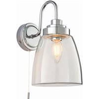 Wandleuchte mit Schalter H: 27 cm IP44 Chrom aus Glas Metall Wandleuchte mit Schalter H: 27 cm IP44 Chrom aus Glas Metall von Endon