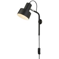 Wandleuchte mit Stecker Schalter verstellbar Schwarz E14 Wandleuchte mit Stecker Schalter verstellbar Schwarz E14 von Searchlight