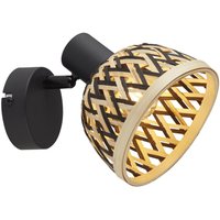 Wandleuchte verstellbar E14 Schwarz Natur Bambus Metall Wandleuchte verstellbar E14 Schwarz Natur Bambus Metall von Searchlight