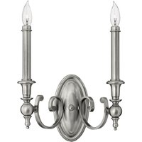 Wandleuchter CANDELA 16 in Nickel 2-flmg Lampe von ELSTEAD