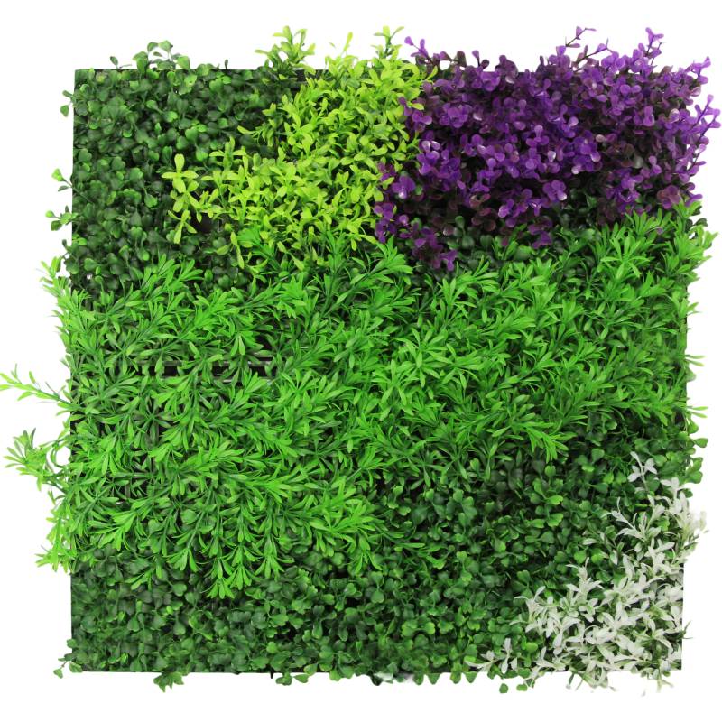 Jangal Wandpaneel 'Flora' violett 52 x 52 cm von Jangal