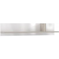 Wandregal 139cm RONDINO von Forte Weiss / Sandeiche