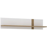 Wandregal 140cm TULUZA von Forte Weiss / Artisan Eiche