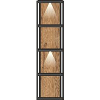 Wandregal 35x128 MANHATTAN von Wohn-Concept Haveleiche Cognac / Metallgestell graphit