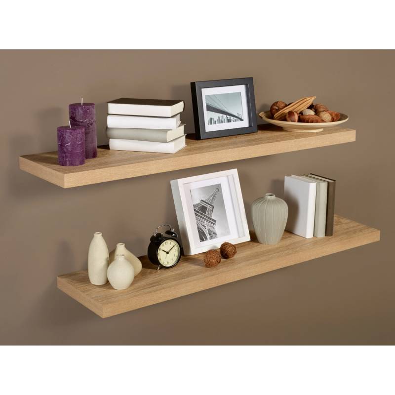 Wandregal Carlton Eiche Hell 118 cm x 23,5 cm x 3,8 cm