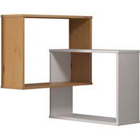 Wandregal Mestre weiß lackiert Optik honig lackiert Optik B/H/T: ca. 60x66x20 cm von XXXL