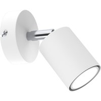 Wandlampe Weiß Ø 8 cm schwenkbar GU10 Metall Kinderzimmer von Luminex