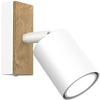 Wandspot flexibel Holz Metall Weiß Natur H:14 cm GU10 Wandspot flexibel Holz Metall Weiß Natur H:14 cm GU10 von Luminex