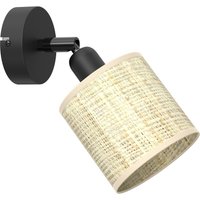 Wandstrahler Rattan Metall Natur Schwarz E14 flexibel Wandstrahler Rattan Metall Natur Schwarz E14 flexibel von Luminex