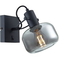 Wandstrahler blendarm Schwarz Rauchgrau E27 H:16 cm von Steinhauer BV (light+building)