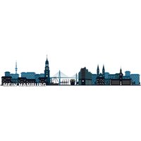 Wall-Art Wandtattoo "Mein Hamburg Stadt Skyline" von Wall-Art