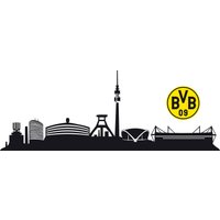 Wall-Art Wandtattoo "BVB Skyline mit Logo Fußball Sticker" von Wall-Art