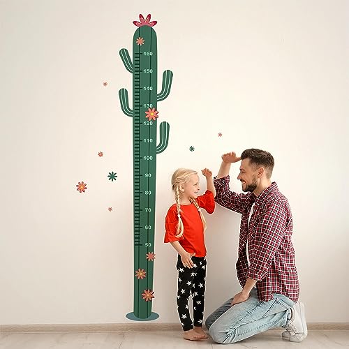 Wandtattoo Kinder Diagramm Wandaufkleber Höhe Messen Kaktus für Kinder Schlafzimmer Klassenzimmer von decalsweet