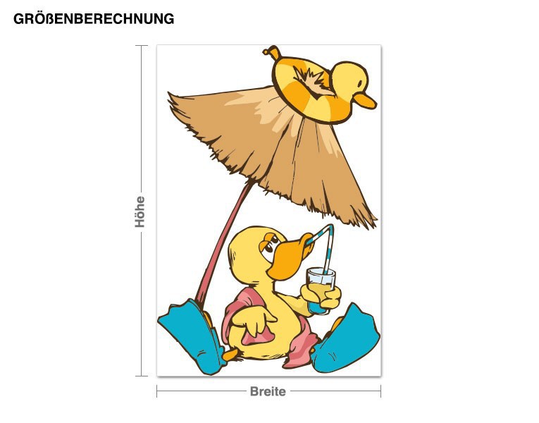 Wandtattoo NICI - Gunda unter dem Sonnenschirm