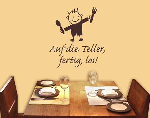 Wandtattoo Küchenspruch No.SF238 auf die Teller 2