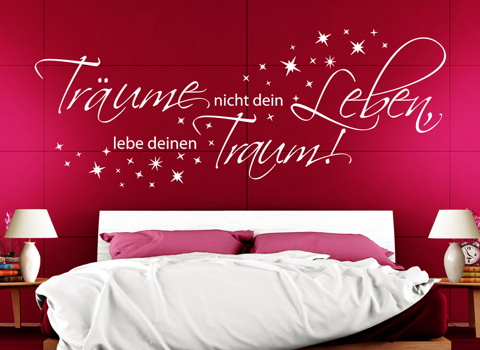 Wandtattoo Zitat "Träume nicht dein Leben, lebe deine Traum!" W3048